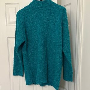 Elegant Teal Turtleneck Sweater
